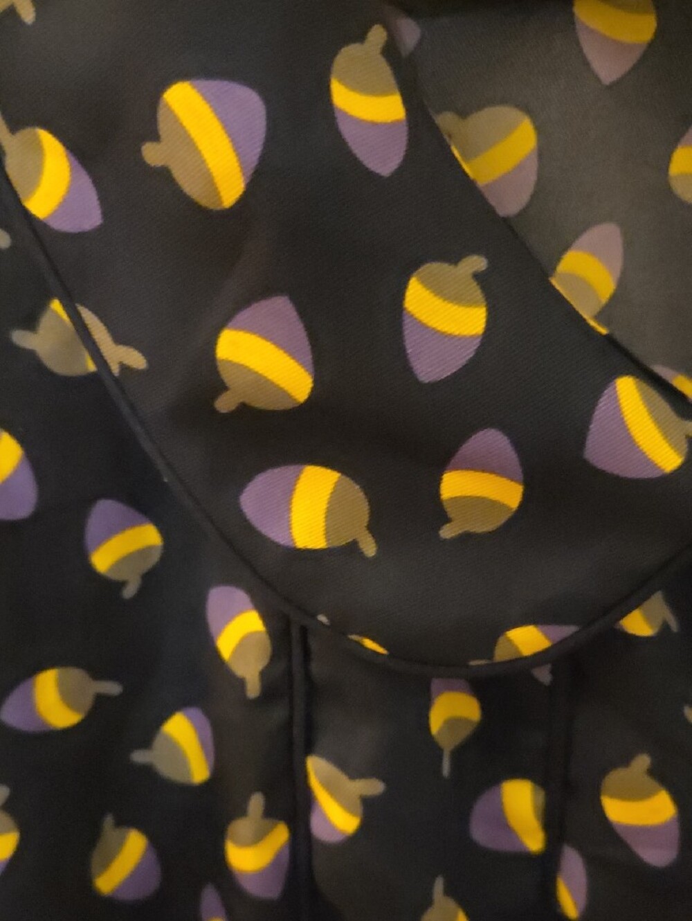 Anthropologie Karen Walker Purple Short-Sleeve Acorn Print Dress - Picture 5 of 5